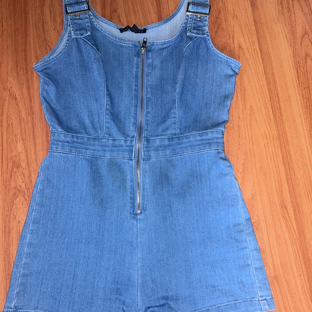 Haute Monde Blue Denim Jumpsuit